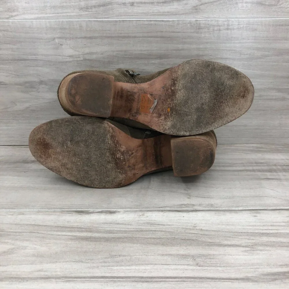Madewell Booties Womens 6.5 Brenner Brown Suede Heeled Ankle Boots - Picture 10 of 11